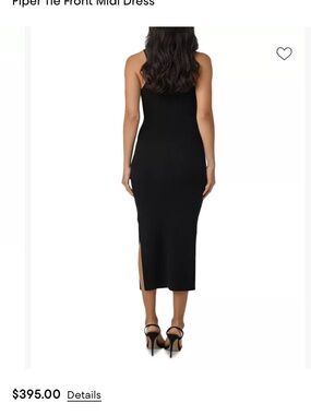 Classic Black Sleeveless Midi Dress with Side Slit